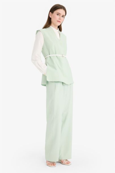 بنطرون سادة بيزك وايد ليج برجل واسع