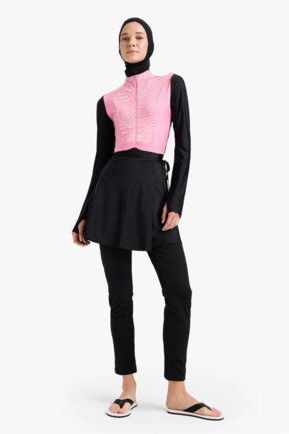 Regular Fit Hızlı Kuruyan Baskılı 5'li Burkini Takım