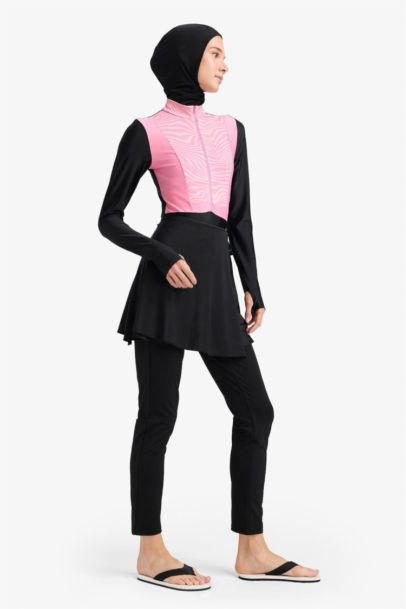 Regular Fit Hızlı Kuruyan Baskılı 5'li Burkini Takım