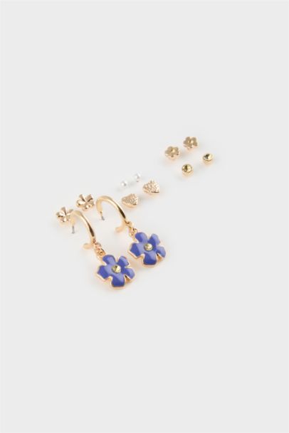 Woman 5 Piece Floral Earrings