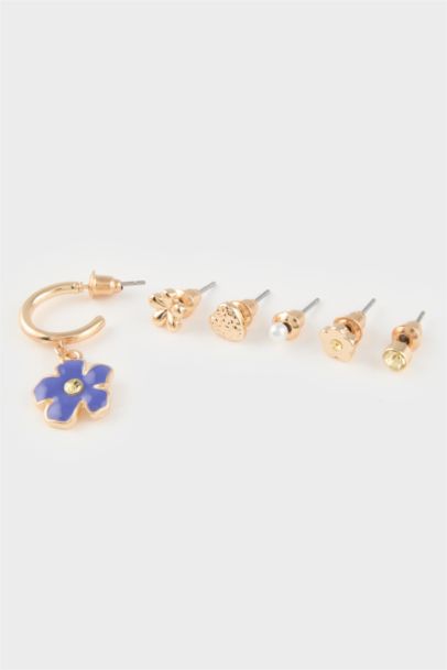 Woman 5 Piece Floral Earrings