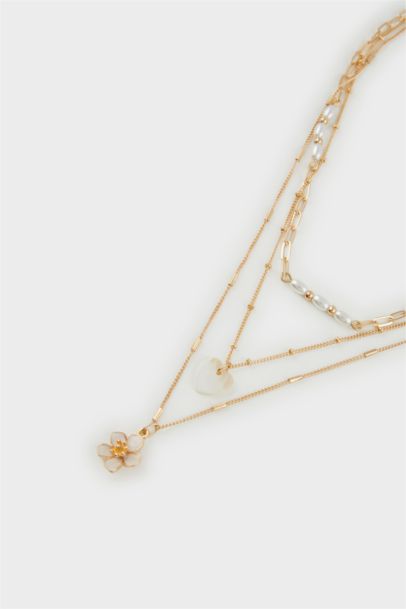 سلسلة نسائية ذهبية - 3 قطع