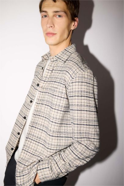 Chemise flanelle à manches longues Coupe régulière