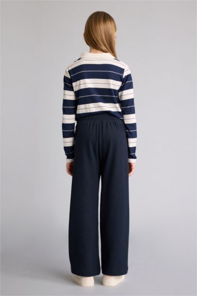 Wıde Leg Waffle Pantolon Kız Çocuk