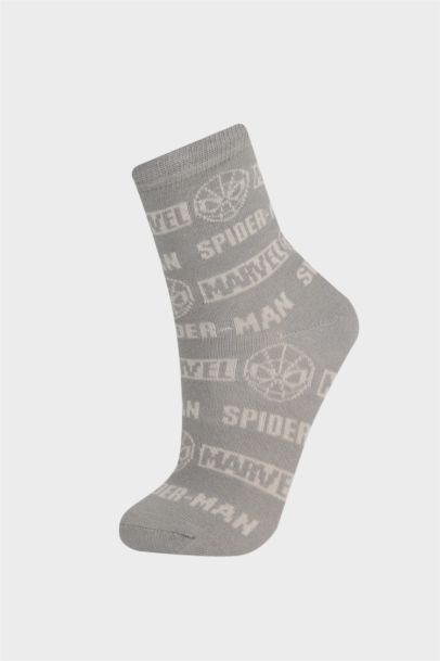 Boy Spiderman Licensed 2 piece Long Cotton Socks