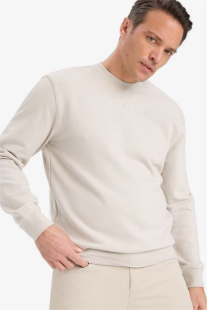Cotton Regular Fit Crew Neck Sweatshirt