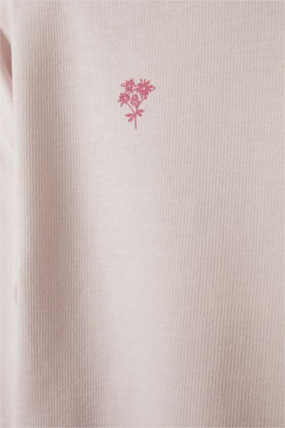 طقم سويت شيرت بيبي بنات برقبة مستديرة وسروال رياضي - قطعتين