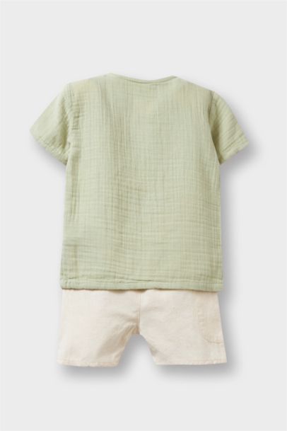 Baby Boy Muslin 2 Piece Set