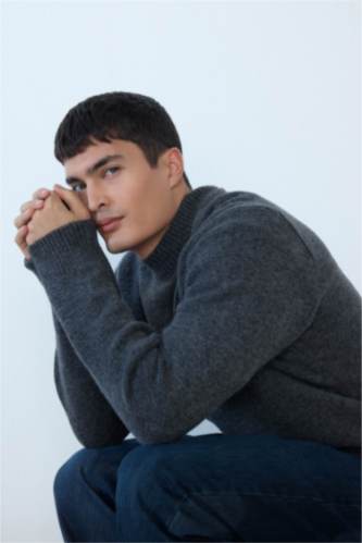 Pull en maille à col rond Coupe décontractée