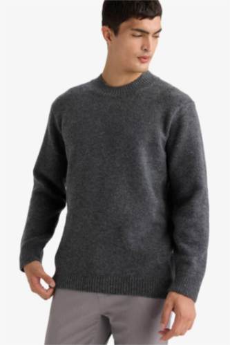 Pull en maille à col rond Coupe décontractée