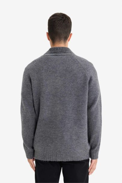 Standard Fit Turtleneck Knitwear Cardigan