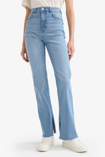 Slim Flare High Waist Straight Leg Jeans