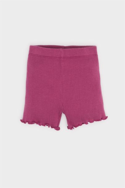 طقم تيشيرت بنات مطبوع برقبة مستديرة و شورت - قطعتين