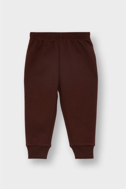 Erkek Bebek 2'li Takım Basic Düz Sweatshirt Eşofman Altı