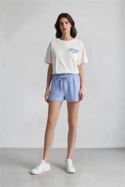 Oversize Fit Printed Short Sleeve T-Shirt