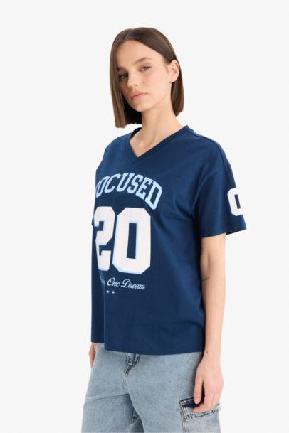 تيشيرت نص كم اوفر سايز مطبوع