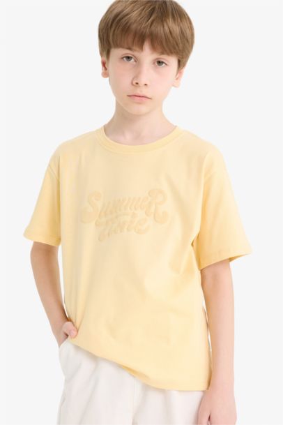 Boy Regular Fit Crew Neck Embroidered T-Shirt