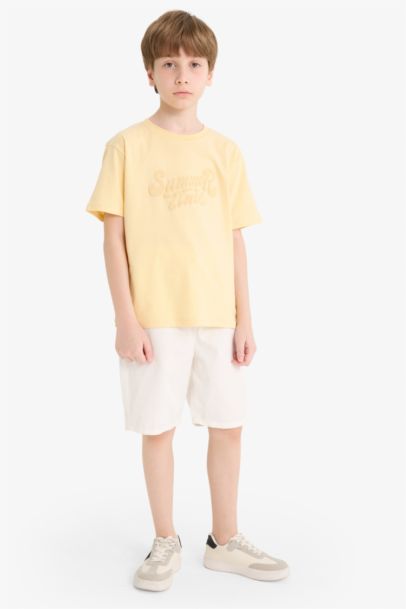 Boy Regular Fit Crew Neck Embroidered T-Shirt