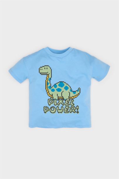 T-shirt imprimé dinosaure à manches courtes pour bébé garçon
