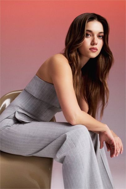 Afra x Defacto Fitted Striped Sleeveless Blouse