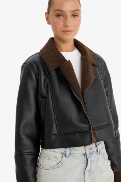 Regular Fit Faux Fur Lined Jacket