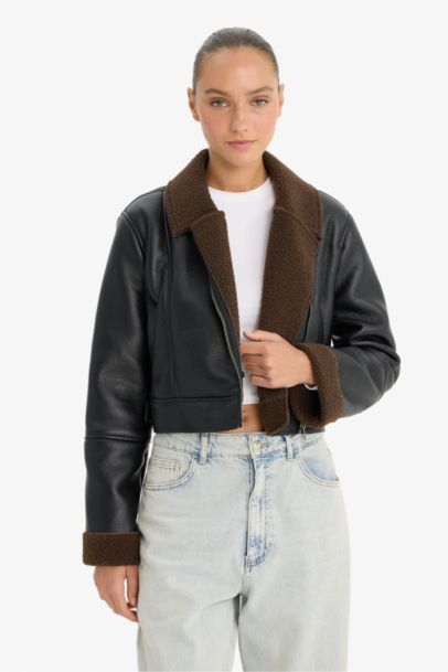 Regular Fit Faux Fur Lined Jacket