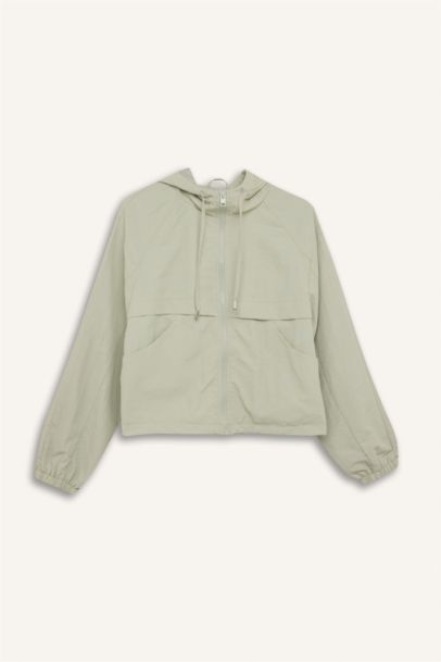 جاكيت مطر كروب قصة عادية بغطاء للرأس