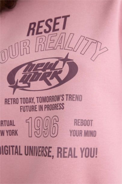 Regular Fit Printed Long Sleeve Sweatshirt