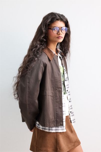 جاكيت خفيف مقاوم للماء قصة مريحة بياخة بولو