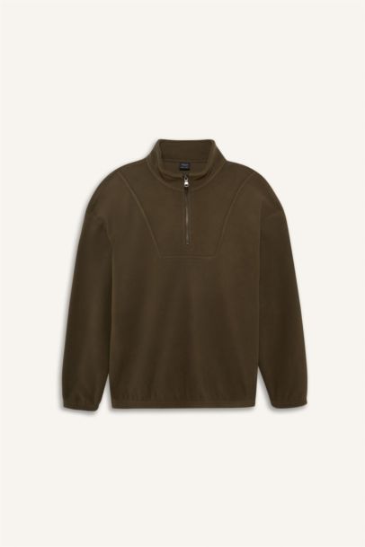 Boxy Fit Printed Long Sleeve Sweatshirt