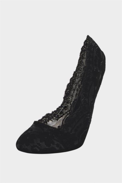 Kadın Dantelli Premium Babet Çorap