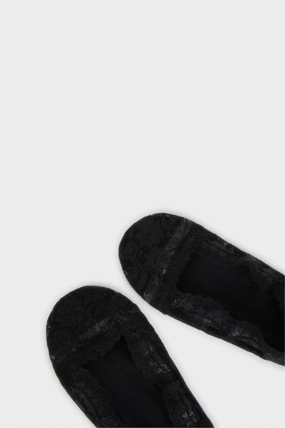 Kadın Dantelli Premium Babet Çorap