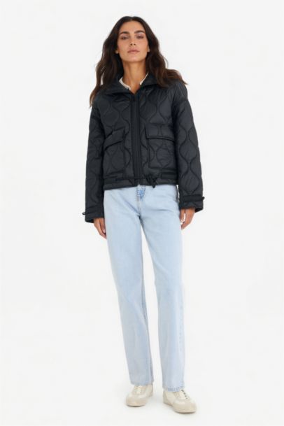 Regular Fit Zippered Pocketed Waterproof Jacket