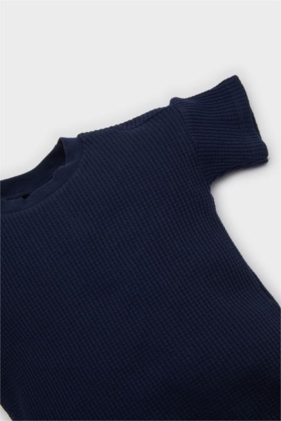 Ensemble en tissu gaufré T-shirt et Short pour bébé garçon