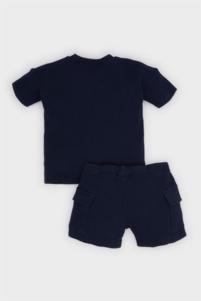 Ensemble en tissu gaufré T-shirt et Short pour bébé garçon