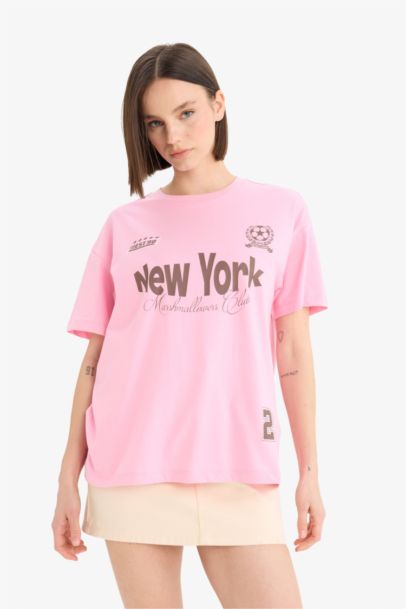 Oversize Fit Printed Short Sleeve T-Shirt