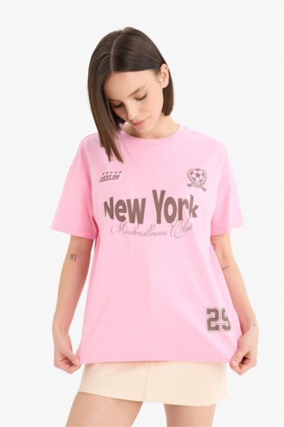 Oversize Fit Printed Short Sleeve T-Shirt