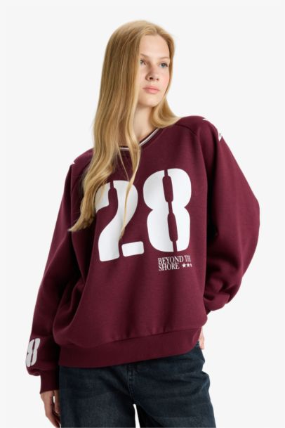 Oversize Fit Printed Sweatshirt