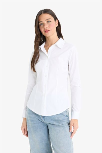 Regular Fit Bengalin Long Sleeve Shirt