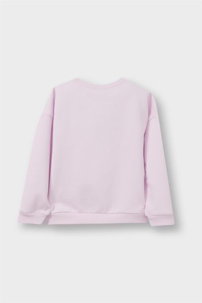 Sweatshirt imprimé à col rond pour bébé fille