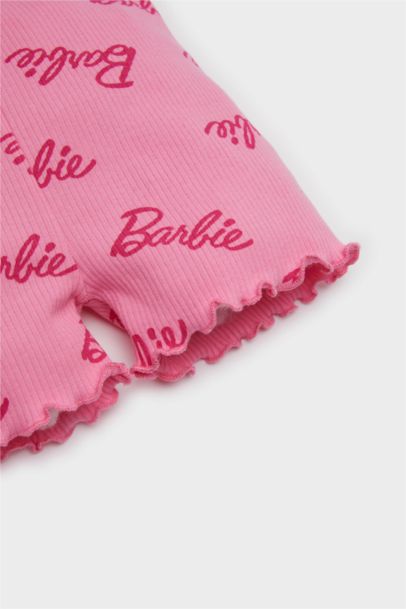 Short cycliste côtelé imprimé Barbie pour bébé fille