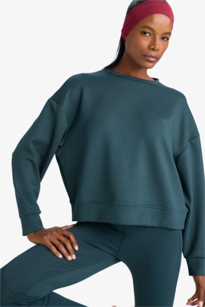 DeFactoFit Oversize Fit Long Sleeve Modal Sweatshirt