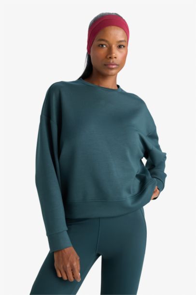 DeFactoFit Oversize Fit Long Sleeve Modal Sweatshirt