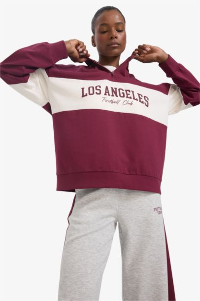 DeFactoFit Oversize Loose Fit Sports Sweatshirt