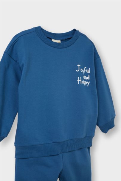 Baby Boy Basic Sweatshirt Sweatpants 2 Piece Set