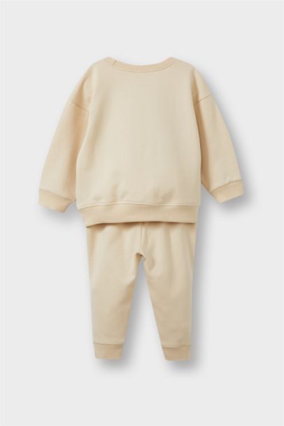 Erkek Bebek 2'li Takım Baskılı Sweatshirt Eşofman Altı