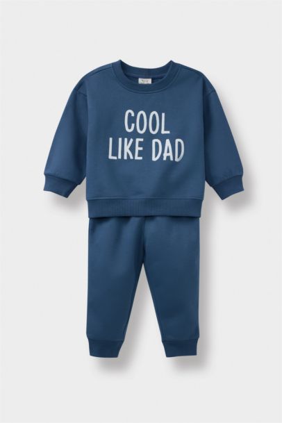 Baby Boy Printed Sweatshirt Sweatpants 2 Piece Set