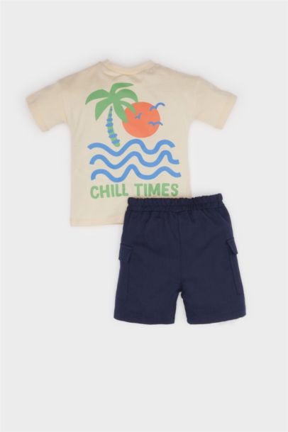 Baby Boy Printed T-Shirt Shorts 2 Piece Set