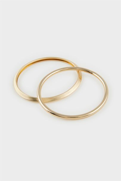 Woman 3 Piece Golden Bracelet