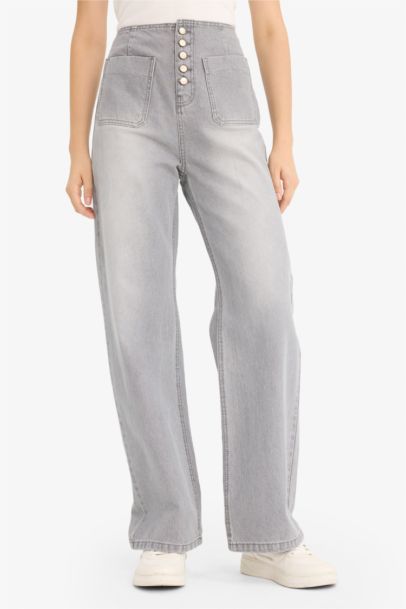 Jean large taille haute Style des années 90